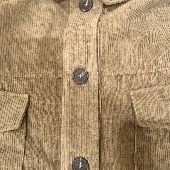 Zenana Mocha brown Corduory Shaket oversized - Picture 3 of 4